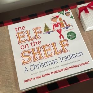 Elf on the shelf and book in original box.